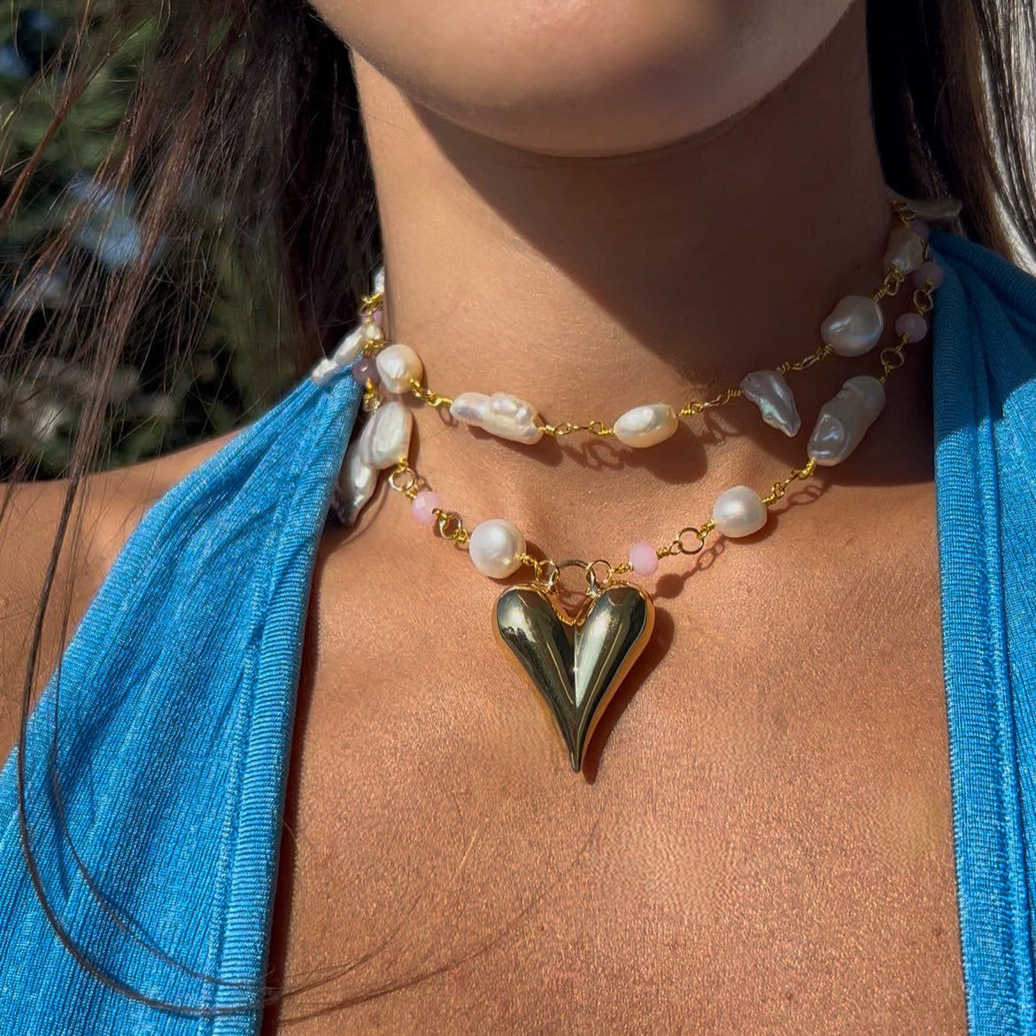 Blush Heart Necklace