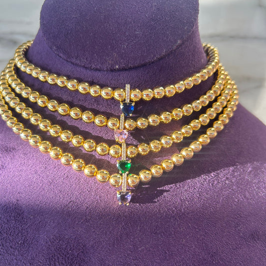 Glazed heart necklace