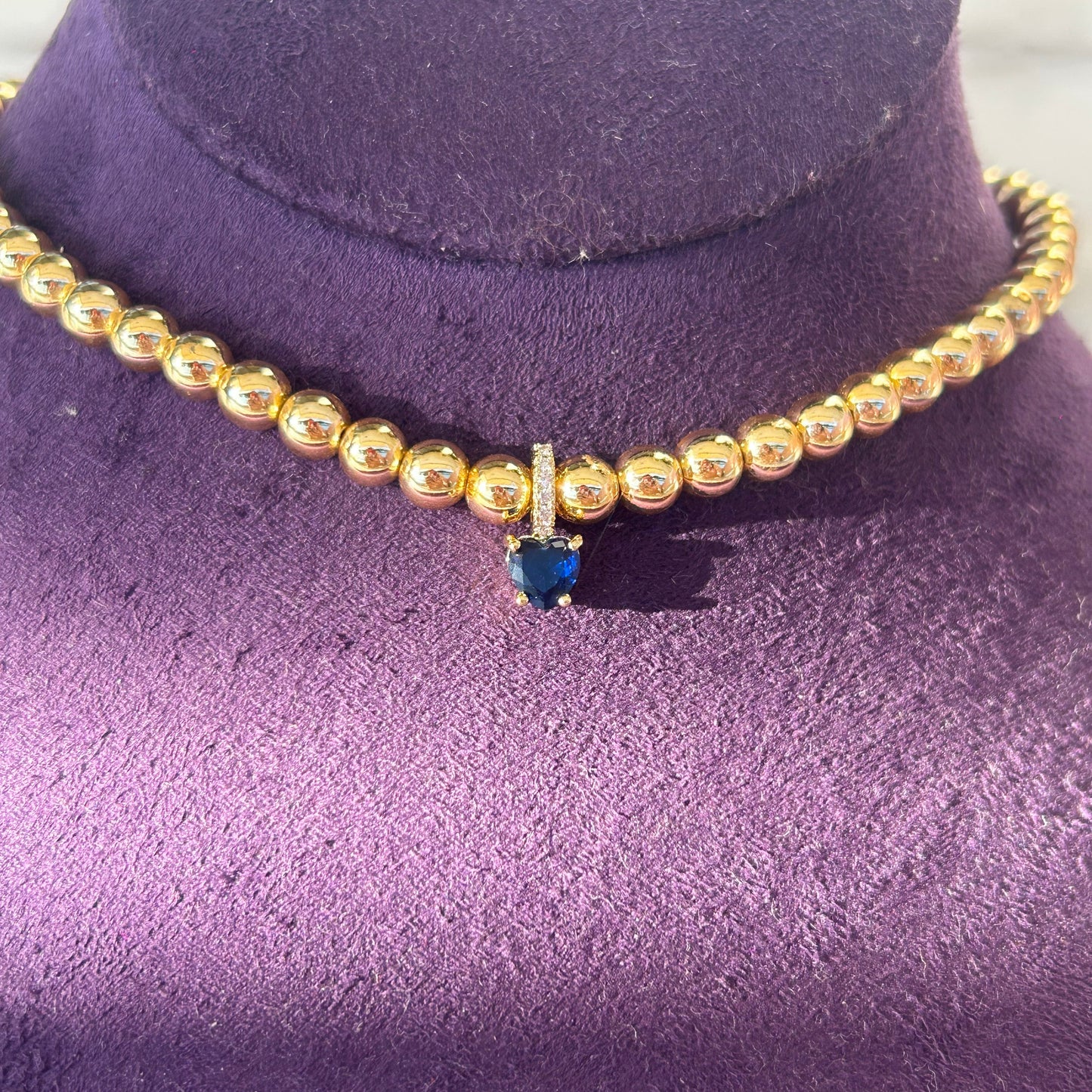 Glazed heart necklace