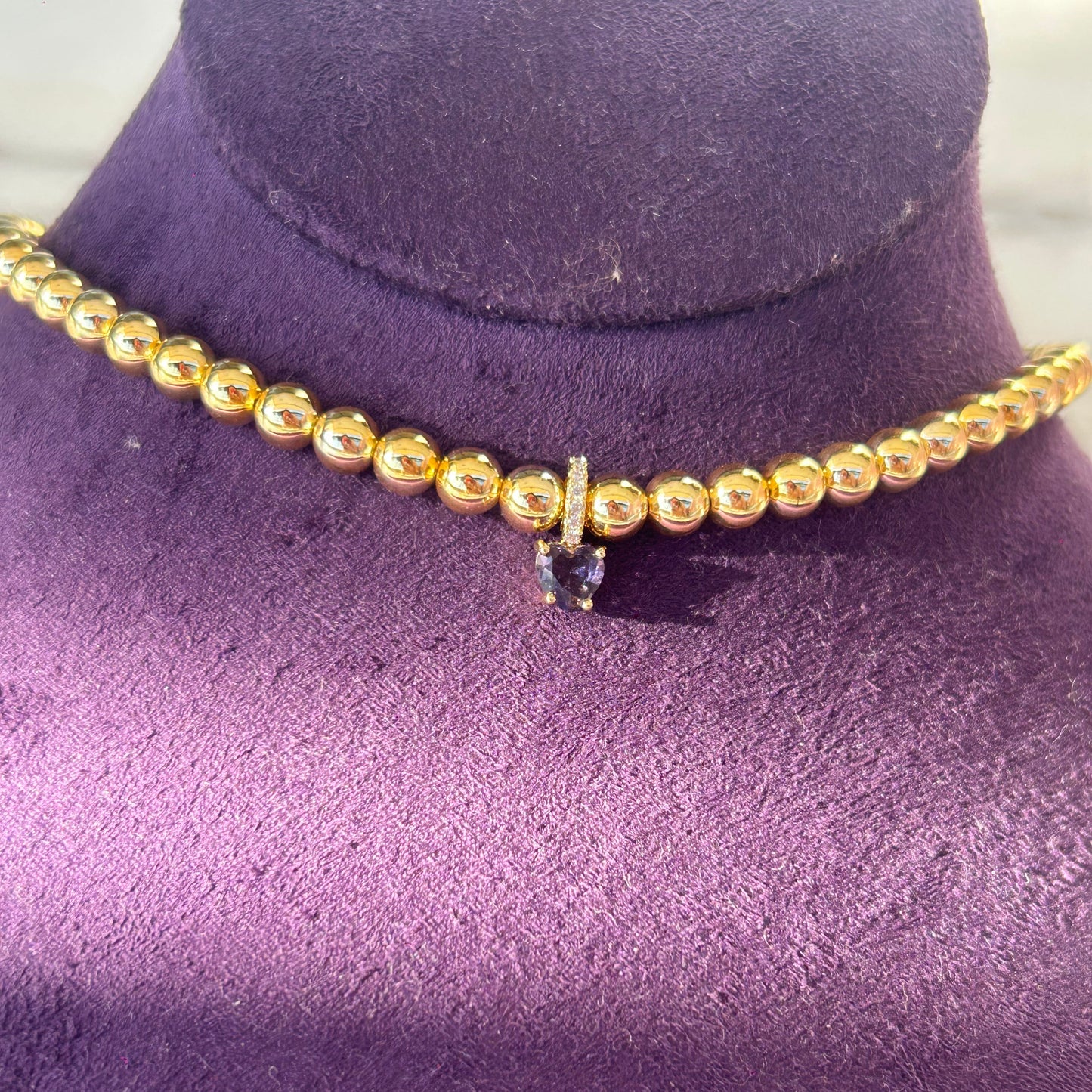 Glazed heart necklace