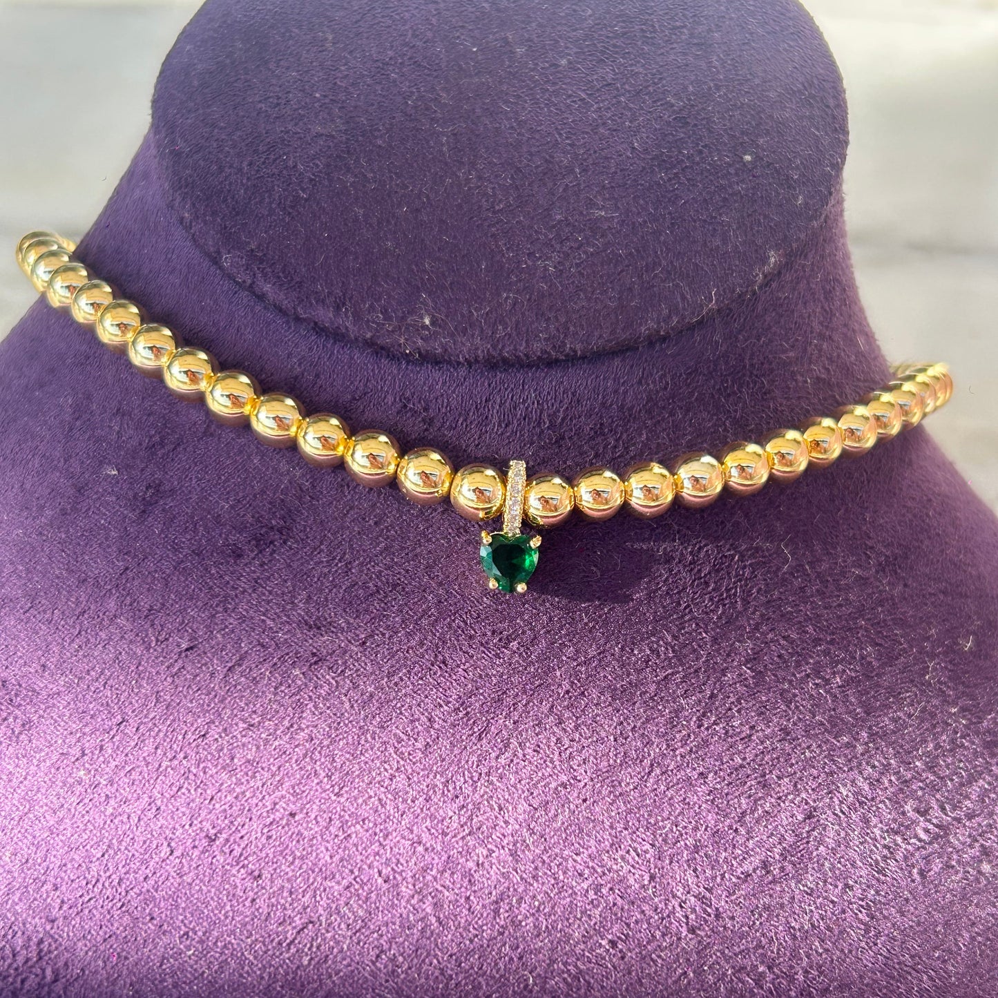 Glazed heart necklace