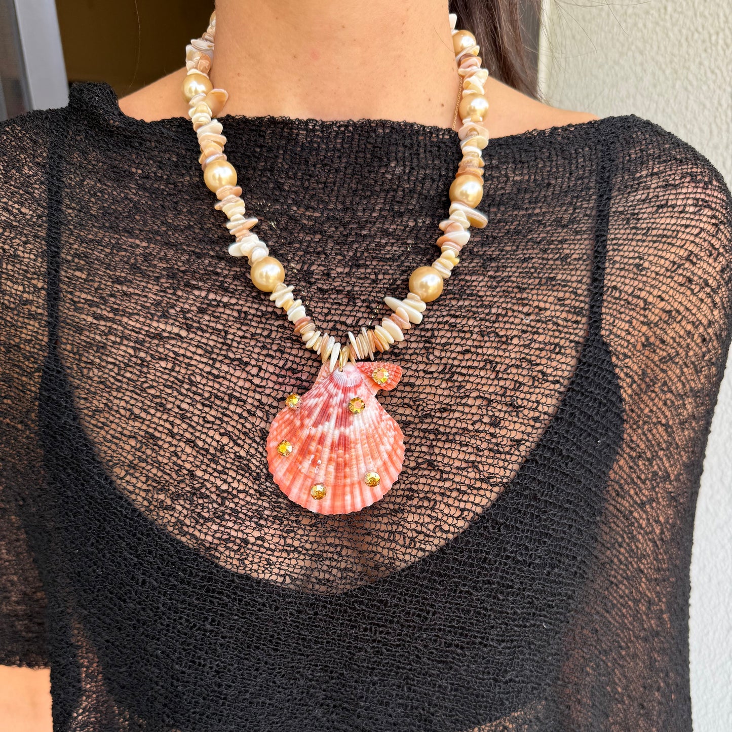 Sunset Seashell Necklace