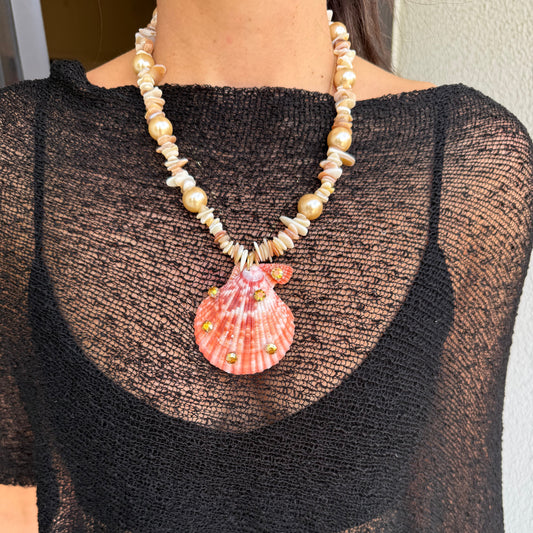 Sunset Seashell Necklace