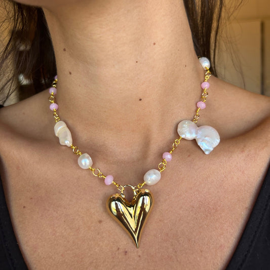 Blush Heart Necklace