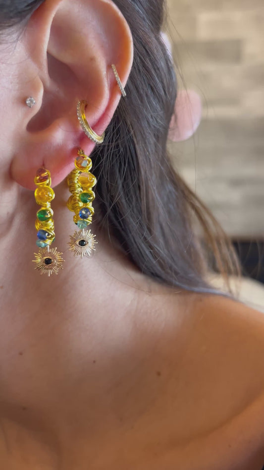 Beaded Sunburst Earrings